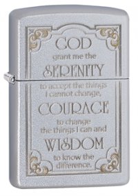 Зажигалка ZIPPO Serenity, латунь с покрытием Satin Chrome™, серебристый, матовая, 36х12x56 мм - Зажигалки - цена и заказ в Москве и Санкт-Петербурге, интернет-магазин ZaUglom