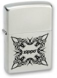 Зажигалка ZIPPO Tattoo Design Satin Chrome, латунь с ник.-хром. покрыт.,серебр.,матовая, 36х56х12мм