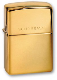 Зажигалка ZIPPO High Polish Brass, латунь, золотой, глянцевая, 36х56х12 мм, - Зажигалки - цена и заказ в Москве и Санкт-Петербурге, интернет-магазин ZaUglom